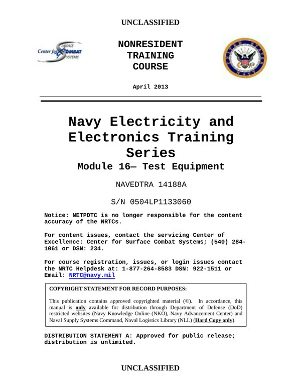 Front cover of NEETS Module 16