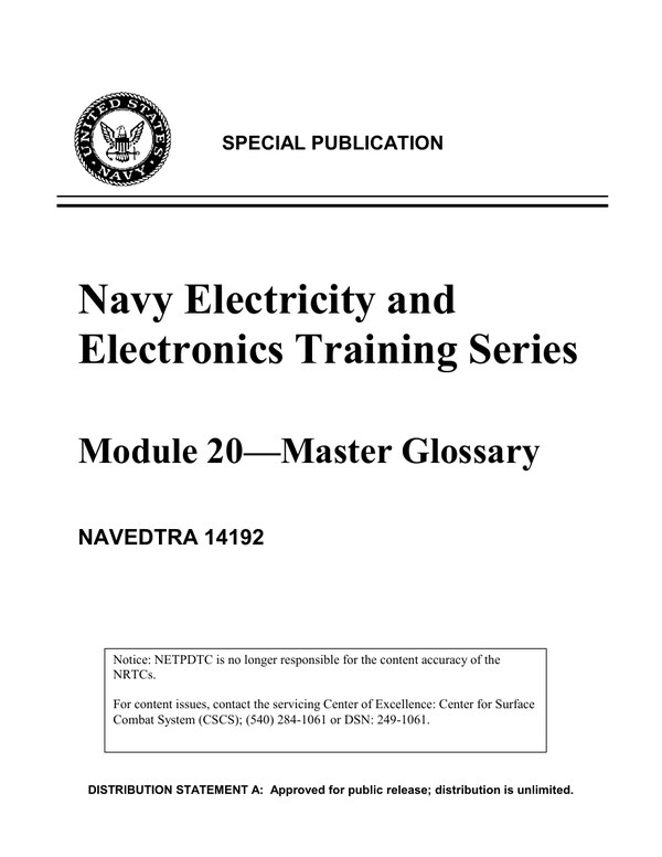 Front cover of NEETS Module 20